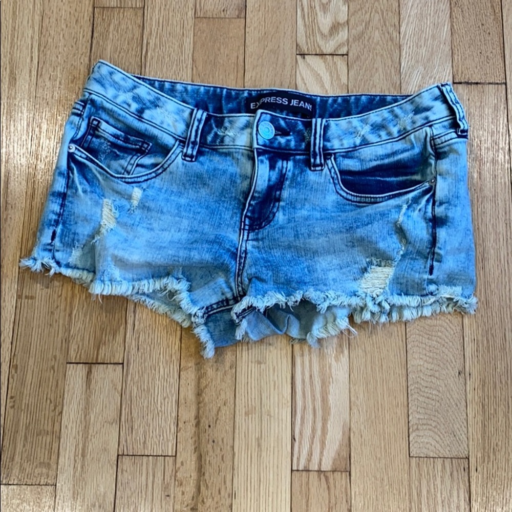 Express Acid Wash Jean Shorts